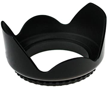 67mm DSLR Camera Lens Hood, Black Screw-On Lotus Type for Olympus | Plastic Construction Prevents Glare and Flare, Easy Installation Design, Universal Fit