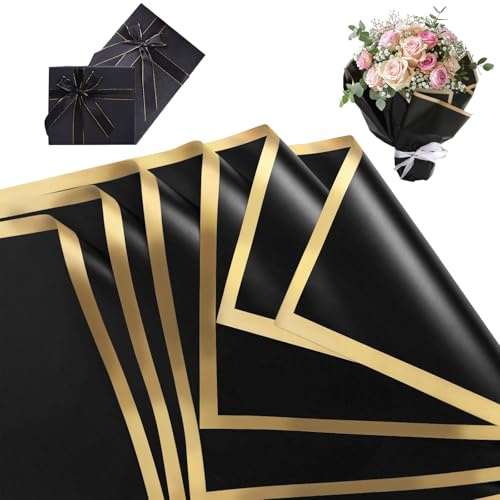 DHFUCNKO 20 Blatt Wasserfeste Bouquet Papier Floral Geschenkpapier 58x58cm | Flower Bouquet Wrapping Paper Wasserfeste Blumenpapier Koreanischer Papier Blumenstrauß Verpackungspapier Blumenpapier