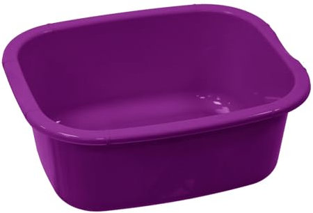 simpa 11L Multi-Purpose Purple Plastic Rectangular Household Cleaning Bowl for Washing Up, Window Cleaning, Car Valeting and Multi Room Spot Cleaning Tasks.