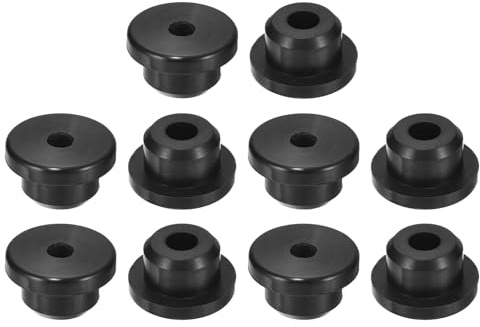 QUARKZMAN 12 Pezzi Occhielli in Gomma 16mm Foro di Perforazione, Passacavi Guarnizione 7mm ID Gommini Passacavo Scrivania Nero Siliconica per Tappo Organizzare Filo Cablaggio Casa Auto