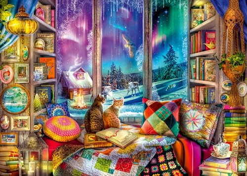 Ravensburger Winter Reading Nook 1000-teiliges Puzzle für Erwachsene und Kinder ab 12 Jahren