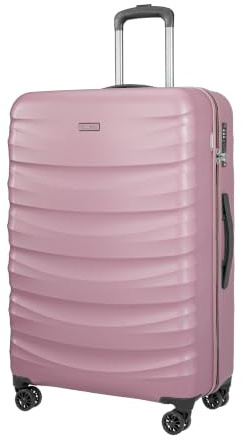 PUCCINI Polykarbonat resväska Valencia hårt skal vagn lätt resväska med tvillinghjul, ROSA, XL, XL