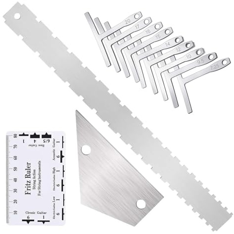 Herramienta Configuración Guitarra Portátil Calibre Radio Tabla Traspardo Fácil Usar Textura Metal Fácil Usar Para Ajustes Fáciles