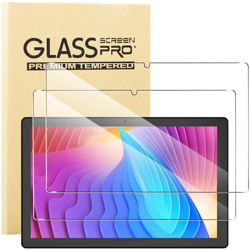KUSINHOKA 2 Pièces Verre Trempé pour Yicty Tablette Android 14 10 Pouces, [Anti-Rayures] [9H Dureté] Film Protecteur, [Haute définition] Transparente Film de Protection Écran pour Yicty Tablette CCA10