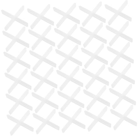 Veemoon 500PCS Plastic Tile Spacers Cross Clips for Wall and Floor Leveling Hard Plastic Floor and Wall Leveling Clips for Consistent Tile Gaps Easy Installation Flooring Accessories