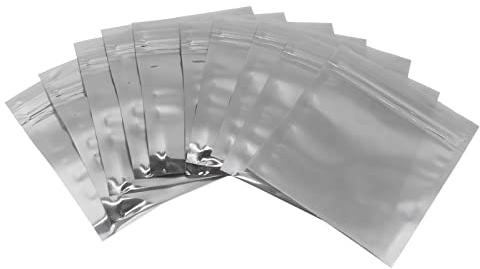 Fdit Sacs de Protection Antistatiques, 100 Pièces Sacs de Protection ESD Réutilisables avec Joint Ziplock, Conteneur de Stockage de Composants électroniques pour Circuits Imprimés et (8 * 9 cm)