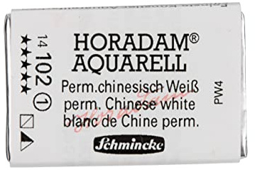 Schmincke - HORADAM® AQUARELL - Finest Artists' watercolours, 102 Permanent Chinese White, 14 102 043, 1/1 pan