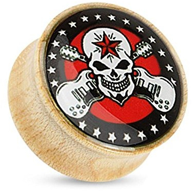 Tapsi´s Coolbodyart® Saddle Plug Ahorn Holz Organic Rock Star Rebell 20mm
