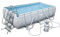 Bestway 56442 Piscina Power Steel Frame Rettangolare, 404x201x100 cm