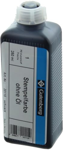 Gutenberg Stempelfarbe ohne Öl 250ml schwarz