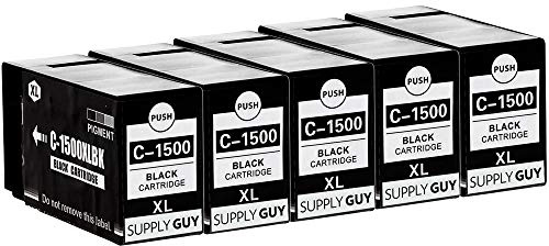 Supply Guy 5 bläckpatroner kompatibel med Canon PGI-1500XL Svart för Maxify MB2000 MB2050 MB2100 MB2150 MB2155 MB2300 MB2350 MB2700 MB2750 MB2755