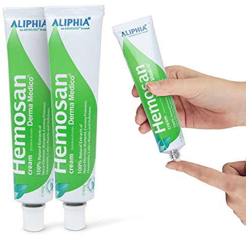 Derma Medico Hemosan Hämorrhoiden Salbe Gegen Juckreiz und Brennen mit pflanzlichen Inhaltsstoffen 1er 2er oder 3er Pack (2er-Pack)