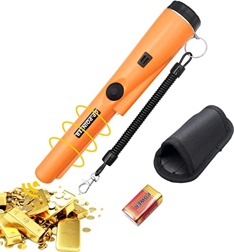 Pinpointer Metal Detector IP66 Impermeabile Pinpointer Portatile Pointer Palmare 360°Scan con Allarme Vibrazione Metal Detector Sensibile Localizzatore GP Puntatore di Metallo per Caccia di Oro Tesoro