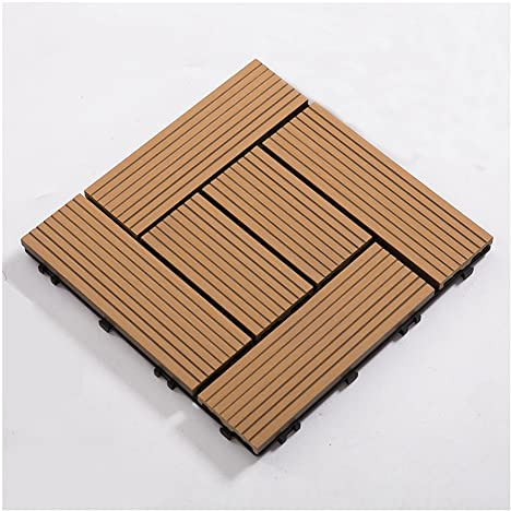 Baldosas de madera Baldosas Impermeables Para Todo Clima, Baldosas De Cubierta Entrelazadas De Compuesto De Madera Y Plástico Para Interiores Y Exteriores, Azulejos Decorativos De Empalme De Bricolaje