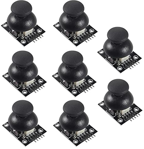 Diitao 8PCS Joystick Breakout Module,Game Controller Replacement Joystick Analog Thumb Stick,XY Dual-axis Joystick Breakout Module with 60pin 20cm Multicolored Breadboard Jumper Wires Kit…