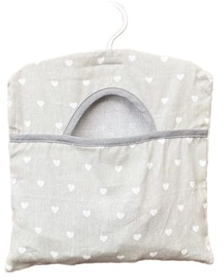 Sifcon Grey Hearts Peg Bag