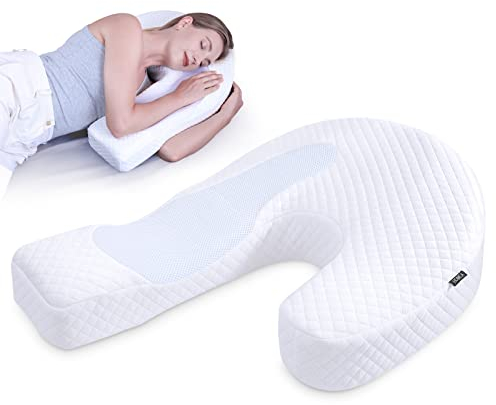 HOMCA Seitenschläferkissen U-förmiges Memory Foam Kopfkissen Ergonomisches Für Bauchschläfer und Seitenschläfer, Abnehmbarer Bezug