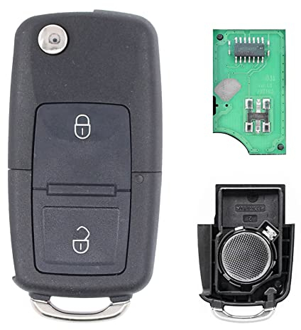 Schlüssel Fernbedienung 2 Tasten Sendeeinheit 433Mhz ID48 Chip mit elektronische Karte Transponder Gehäuse Fräsen für Golf 4 Plus Pa-ssat B7 Ca-ddy 2K Polo 6R Beetle Sci-rocco Je-tta Ti-guan 5N