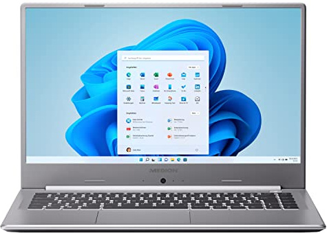 MEDION S15447 39,5 cm (15,6 Zoll) Full HD Notebook (Intel Core i5-10210U, 8GB DDR4 RAM, 512GB PCIe SSD, Akku Schnellladefunktion, Webcam, WLAN, Win 11 Home)