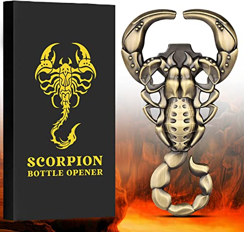 LULLEA Décapsuleur de Bière de Scorpion, Idee Cadeau Original Anniversaire Homme Femme, Cadeau Fête des Pères/Noël pour Lui Papa Mari Grand-Père Petit Ami