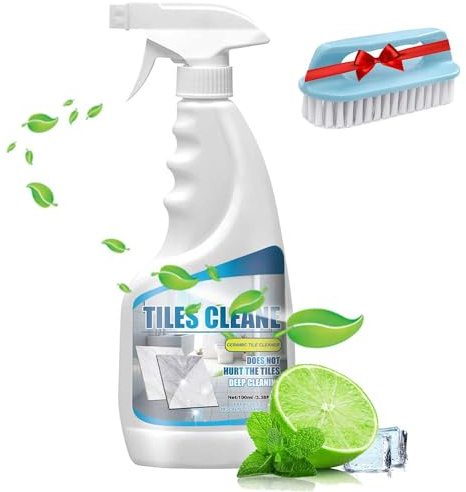 RUVE Tile Grout Cleaner Sprayer, 【100ML】 Ultimate Grout Cleaner For Tile Floors, Multifunction Bathroom Descaler Cleaner, Ceramic Tile Cleaner, Powerful Tile Floor and Shower Cleaning Liquid