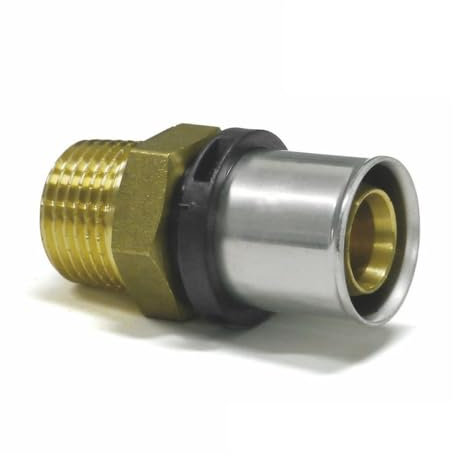 Sanpro THPRESS Pressfitting Übergang Außengewinde - Übergangsnippel, Größe 20x2 - Gewinde 1/2'