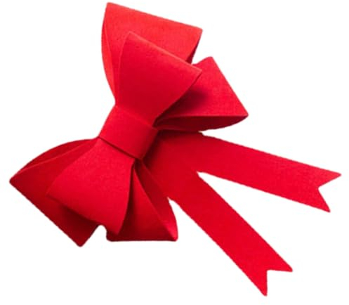 SOLUSTRE Große Rote Filzschleife Kreative Dekoration Für Weihnachten Hochzeiten Partys Vielseitig Einsetzbar Für Vorhänge Kissen Fensterbänke Langlebiges Design Einfache Handhabung