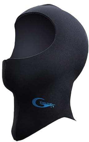 Amagogo Neoprenanzug-Kapuze, Schwimmmütze, ergonomisch, elastisch, schützende 3 mm Neopren-Tauchhaube für Kajakfahren, Schnorcheln, Zubehör, XL