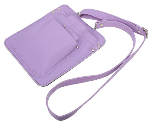 Florist Tool Pouch with Pu Finish for Flower Arranging Shops | Easy to Carry, Multifunctional Design, Purple Color, for Florists, Pruning Shears and Flower Use