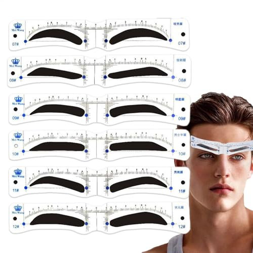 Generico Stencil Per Sopracciglia, Modello Per Sopracciglia Riutilizzabile Per Uomo - Facile Modellatura, Strumento Di Trucco Pigro Per Uomo