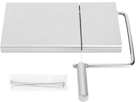 VIFERR Käseschneider, Edelstahl Käsehobel Schneidebrett mit 5 Ersatzdrähten, Käsebrett mit Draht, Butterschneider für Käde, Butter, Toast und Frühstücksfleisch