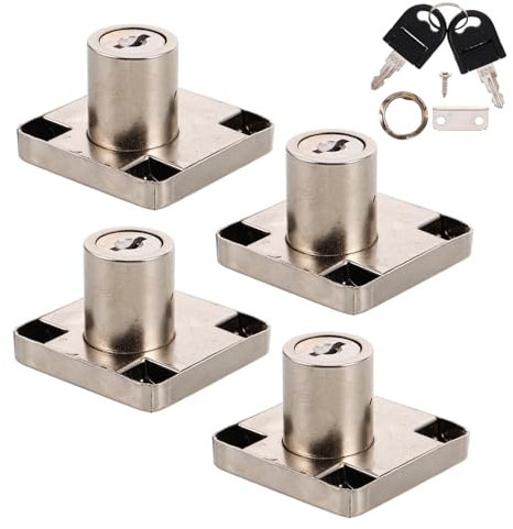 AUTSUPPL 4 Sets Office Desk Drawer Lock Cabinet Locks Keys Box for Cabinets Medical Boxes