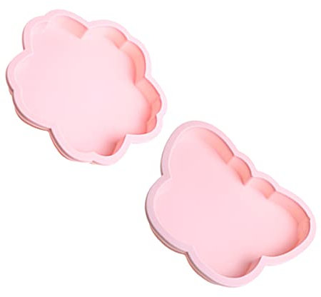 PRETYZOOM Molde de Silicona para Hornear Pastel de Gasa 2 Piezas Rosa