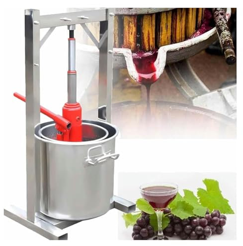 DXYOYONGOZ Pressoir à Vin, Pressoir à Fruits Manuel, Presse-Fruits Manuel, fouloir à Raisin for la vinification, pressoir à Fruits, Presse-jus de Fruits(36L)