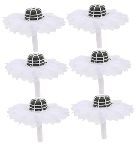NUOBESTY 6stücke Blumenhalter Aus Harz Blumengriff Schlammharz Blumenhalter Für Blumenarrangement-zubehör Hochzeitsbedarf DIY-blumenstraußhalter Für Braut