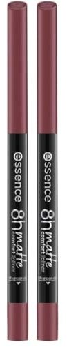 essence 8h MATTE comfort lipliner, Nr. 06, Nude, langanhaltend, sofortiges Ergebnis, matt, vegan, wasserfest, ohne Konservierungsstoffe, ohne Parabene, 2er Pack (0.3g)