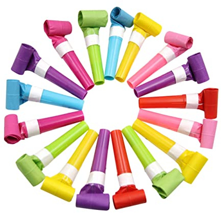 Ipetboom 50pezzi Fischietti per Festa in Plastica Colorati da Fischietto Giocattolo Rumoroso per Compleanni Halloween Matrimoni Carnevale Festa Ragazzo Ragazza