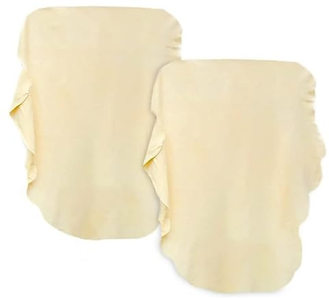 SYF-UN Chamois Leather for Car - 2 Packs Car Shammy Leather Cloth 60 x 40 cm Super Absorbent for Washing & Drying Window, Glass, Mirrors