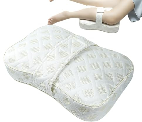 XUQEAYWD Coussin de genou pour personnes dormant sur le côté, avec sangle réglable en mousse à mémoire de forme 3D – Oreiller entre les jambes – Pour la convalescence, la maison, l'hôpital, le canapé