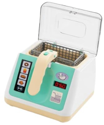 MotiveTech Freidora de Juguete, Accesorios de Cocina de Juguete, Utensilios de Cocina para Niños Pequeños, Azul