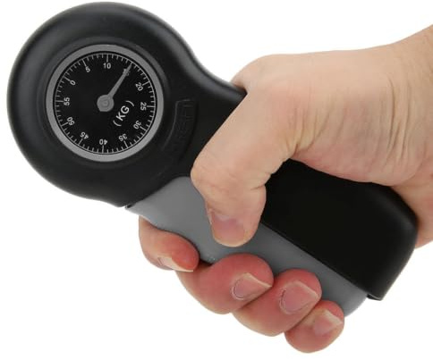 Compteur de mesure de force de préhension mécanique, compteur de poignée, ABS, écran géant, renforcement du poignet, mesure de la force de la main pour les amateurs de gym (Noir Gris)