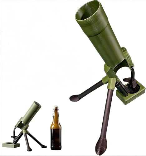 Abrebotellas de cerveza, 51 mm, abrebotellas automático tipo mortero, sacacorchos divertido y manos libres con botón, decoración para el hogar y fiestas