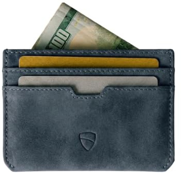 Vaultskin MOORGATE Kartenetui mit RFID Schutz, Leder Geldbörse, Kartenhülle | Kleines Portemonnaie für Damen und Herren, Portmonee klein, Mini Geldbeutel und Kartenhalter für 4-8 Karten, Slim Wallet