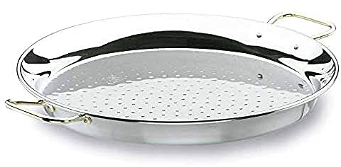 LACOR 60160 - Paellera Valenciana 60cm 18 raciones Acero Inoxidable | En acero inoxidable, para arroces y paellas de gran formato; ideal para cocina profesional y uso diario en casa