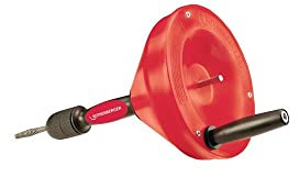 Rothenberger ROSPI 6 H+E Plus Pipe Cleaning Device - Manual/Electrical Use, Impact-Resistant, Efficient for Sink, Shower, Bathtub Blockages - 8 mm Spiral, 7.5m Length - 72090