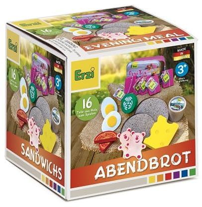 Erzi Spielzeug-Set, Supermarkt-Sortiment, Abendessen-Set