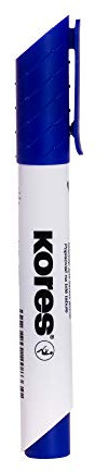 Kores Whiteboard märkpennor, 3–5 mm kilspets, 12 stycken, blå