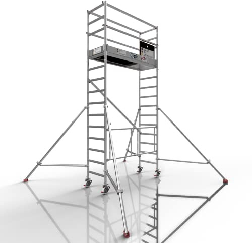 Profigerüst: ALTEC AluKlik 2.0 500, Arbeitshöhe 5m | TÜV | Made in Germany | inkl. Ø150mm Rollen, Alu Gerüst Rollgerüst Fahrgerüst Baugerüst Faltgerüst Arbeitsplattform…