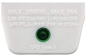 Hama Steckdosen-Adapter mit Überspannungsschutz (Blitzschutz für Telefonanlagen, PC, HiFi, TV-Geräte, bis 3500W, 230V, mit Kontrolllampe) Überspannungsschutzadapter weiß