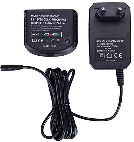 Cargador de batería Ni-MH/Ni-CD para Black & Decker Drill 9.6V 12V 14.4V 18V Ni-MH/Ni-CD Batteries Drill A12 A14 A18 HPB18 HPB18-OPE FSB18 HPB14 FSB14 HPB12 FS12B HPB96 FSB96 (Kind 1)